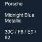 Preview: Porsche, Midnight Blue Metallic, 39C / F8 / E9 / 62.